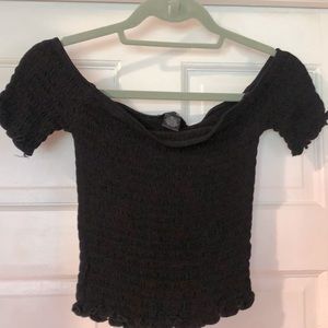 Aqua size medium black crop top